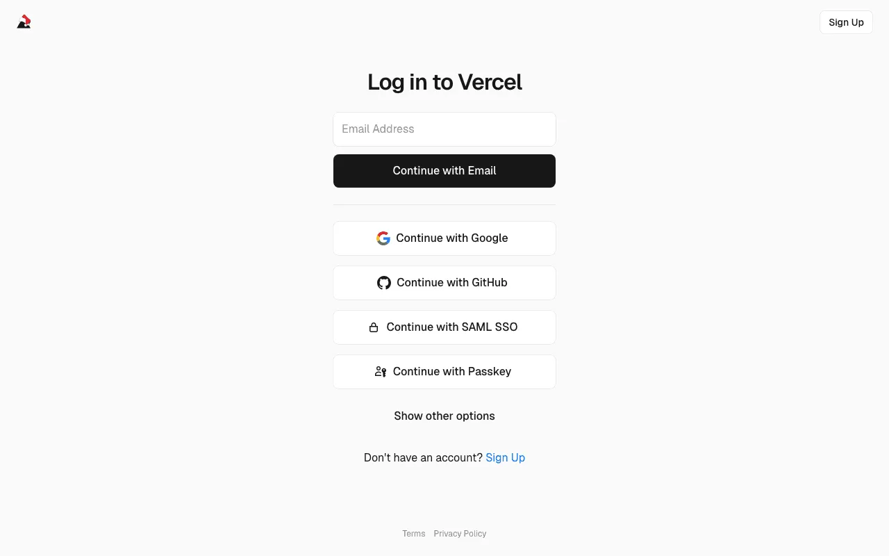 Vercel screenshot